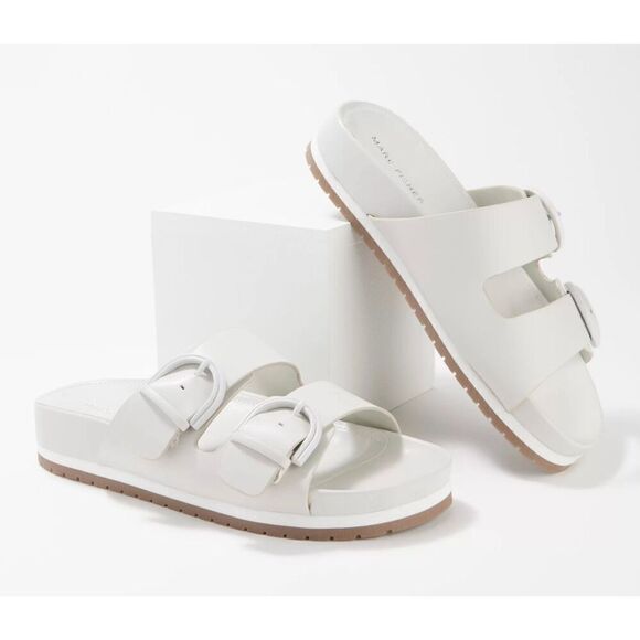 Marc Fisher Buckle Slides Sandals - Picture 1 of 7